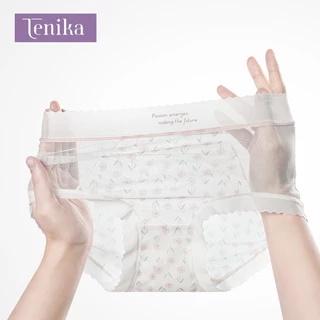 TENIKA กางเกงในผู้หญิง Mid-Waist Lace Panties ผ้านิ่ม กางเกงชั้นในเซ็กซี่