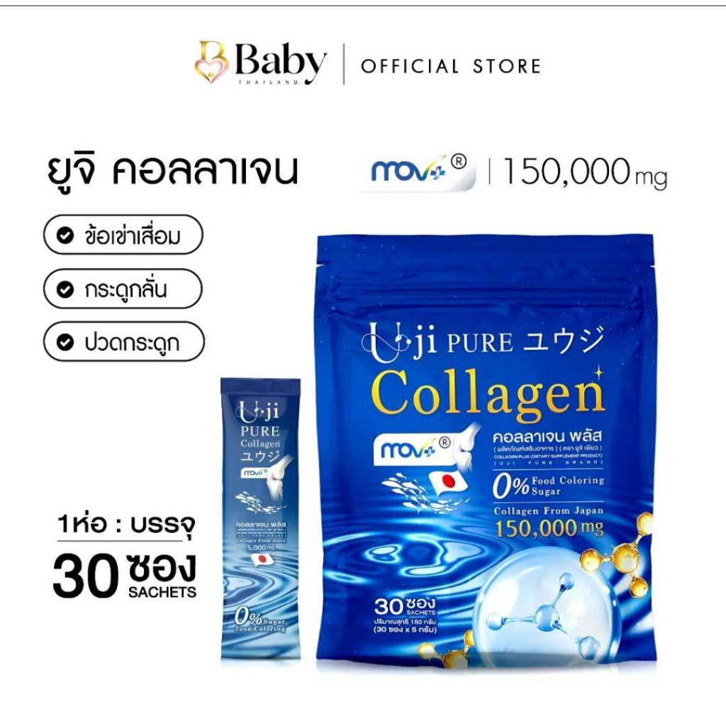 (ส่งของทุกวัน) คอลลาเจนลุงรงค์ ยูจิ เพียว คอลลาเจน บำรุงกระดูกและข้อ collagen 150,000mg
