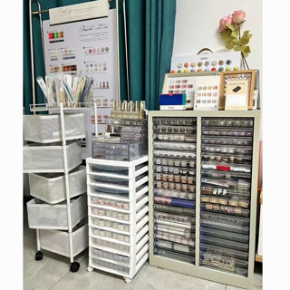 ชุดลิ้นชักเก็บอุปกรณ์ทำเล็บ ตู้เก็บเครื่องมือทำเล็บขนาดกะทัด…