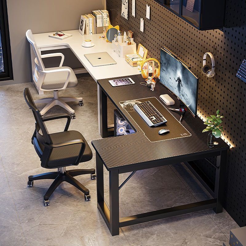 โต๊ะทำงานเข้ามุม โต๊ะคอมพิวเตอร์ตัวL ขาเหล็กหนาแข็งแรง Computer Desk สวยโมเดิร์น