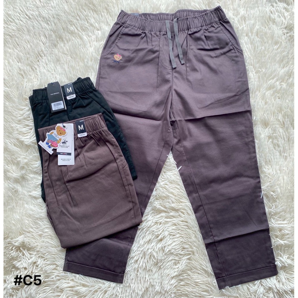 BEVERLY HILLS POLO CLUB #มีกระเป๋าข้างคละลาย  กางเกงผู้หญิง 5 ส่วนอีซี่ Classic 