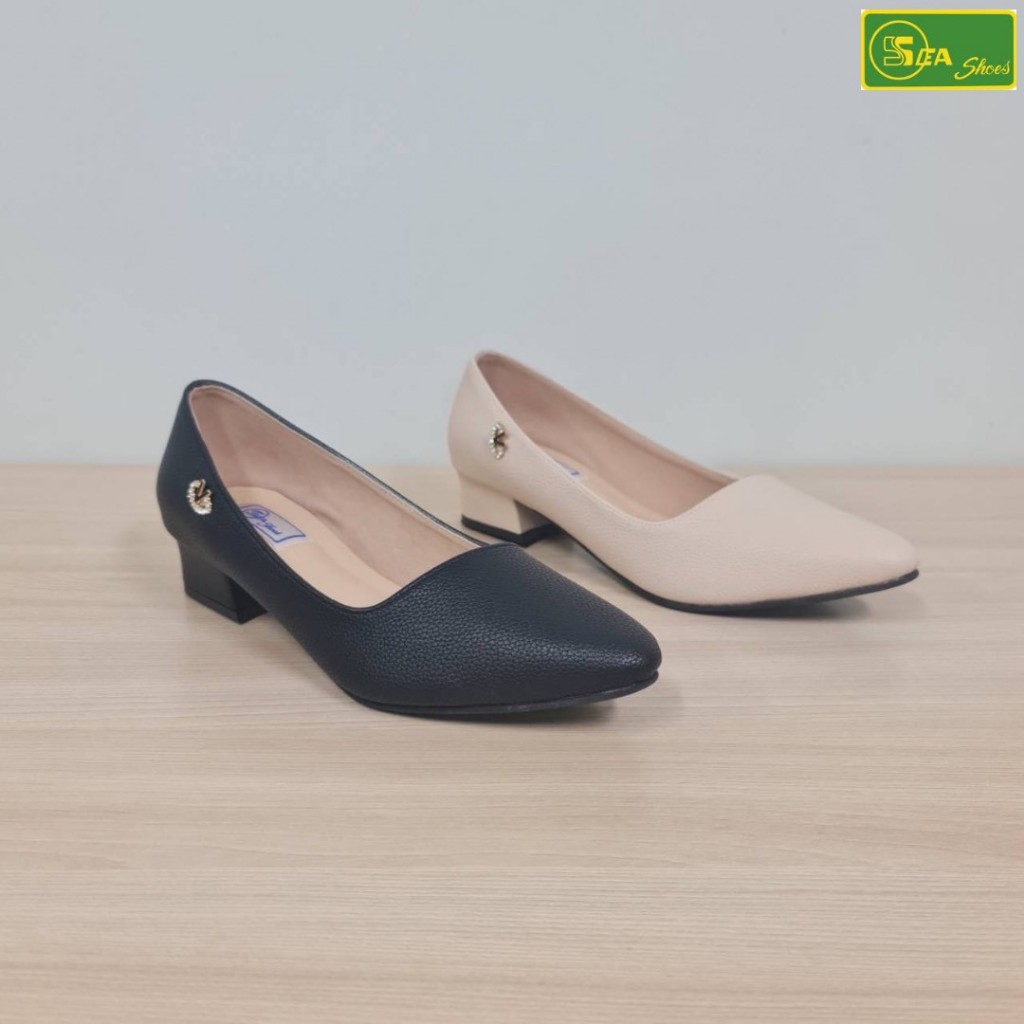 SEA Shoes(ซีชูส์) 9656-002 รองเท้าคัทชู ดีไซน์เรียบหรู เดินเที่ยวก็ได้ ใส่ทำงานก็ดี