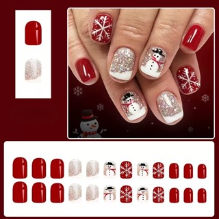 🎅🎄🎁🇹🇭ร้านไทย🇹🇭 ❄️คริสต์มาสสไตล์ 🎅2026มาใหม่ เล็บปลอม สไตล์โม…