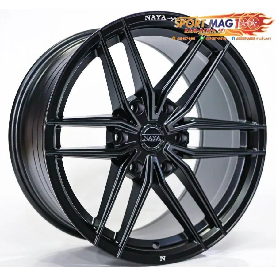 ล้อแม็กใหม่ NAYA SPORT 2 6รู139 ET20 ดำด้าน กว้าง9 ขอบ18นิ้ว(ราคา 4วง)