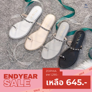 Minx รุ่น zophia รองเท้าแตะประดับเพชร