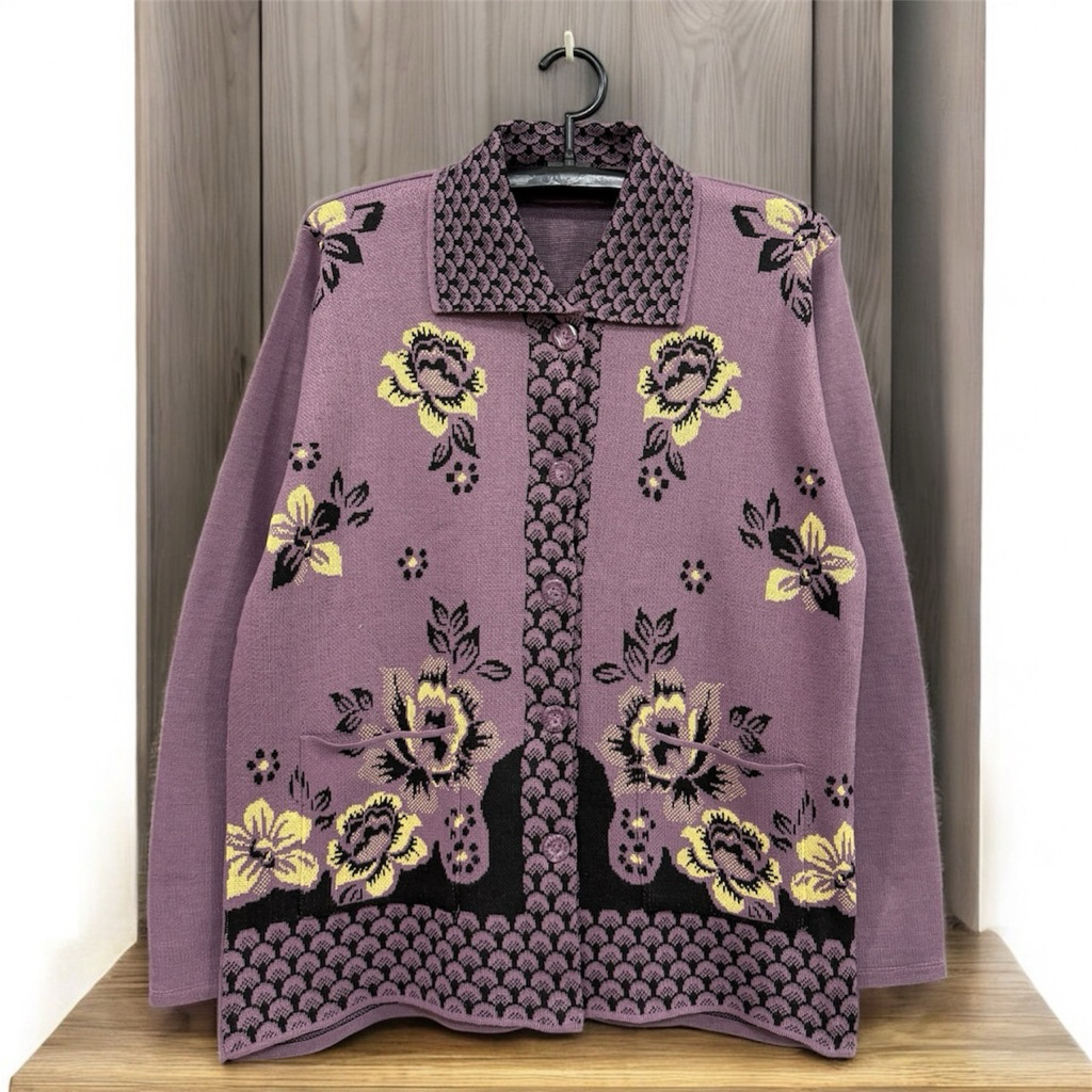เสื้อกันหนาวไหมพรมผู้สูงอายุ อาม่า ไซด์ใหญ่ อก 44-50 นิ้ว