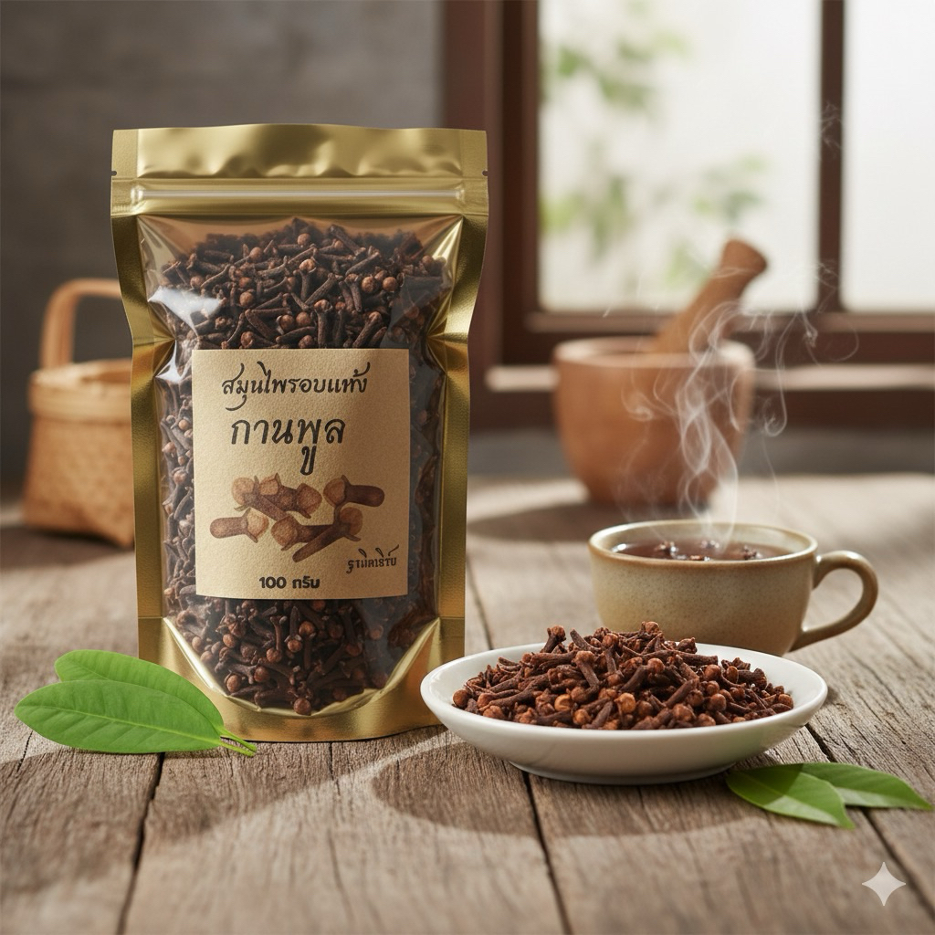 ดอกกานพลู clove  10 กรัม 50กรัม 100กรัม ผสมอาหาร ดื่มเป็นชาได้