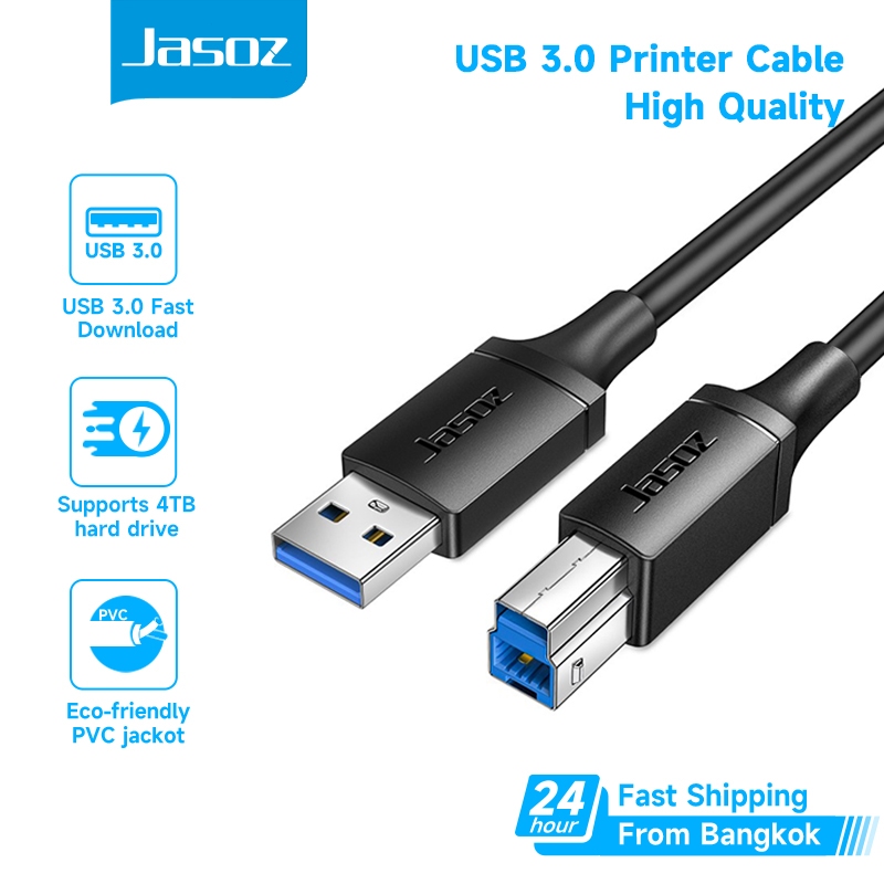 ⚡ส่งจาก กทม⚡Jasoz สายต่อปริ้นเตอร์ USB 3.0 A to USB B Printer Cable ความยาว 0.5-3เมตร สําหรับ Canon