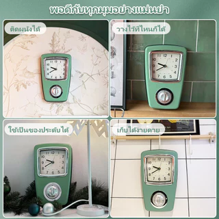 【รับประกัน 10 ปี】นาฬิกา เรียบง่าย นาฬิกาแขวนผนัง เหล็ก นาฬิกาในครัว ที่จับเวลา ที่ตั้งเวลาทำอาหาร มีเสียงเตือน