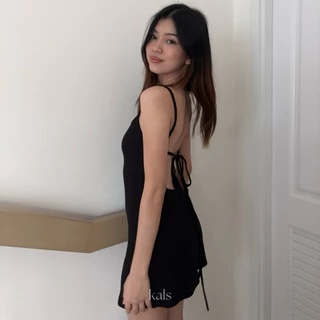 [New] Kals - Elva Mini Dress มินิเดรสสายเดี่ยว ผูกโบว์โชว์หลัง