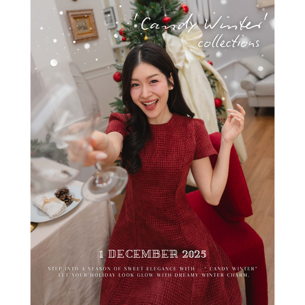 APIN - Holly dress เดรสผ้าชาแนลทรงเบสิก