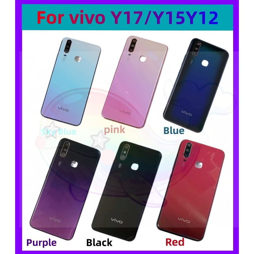 ฝาหลัง ( Back Cover ）vivo Y17 / Y15 / Y12 （ แถมปุ่มสวิตช์นอก + เลนส์กล้อง )