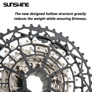 SUNSHINE Ultralight เฟืองจักรยานไต่เขาน้ำหนักเบา วัสดุเหล็กคาร์บอน 9/10/11/12/13 ความเร็ว โม่ HG