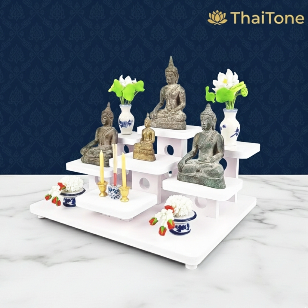 โต๊ะหมู่บูชาโมเดิร์น หิ้งพระพิฆเนศ โต๊ะหมู่บูชาขนาดเล็ก ชั้นวางพระ k10-tm03