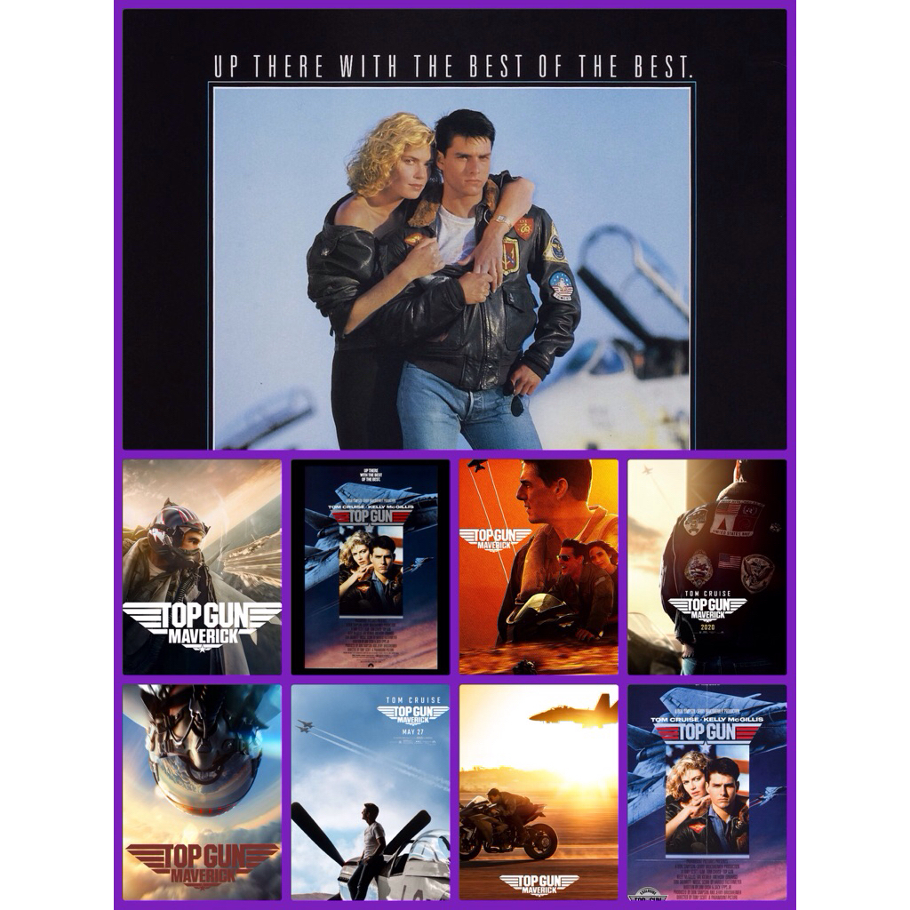 โปสเตอร์ฝรั่ง Top Gun 1-2 ท็อปกัน 1 -2  ขนาด 11.5 X 16.5 นิ้ว