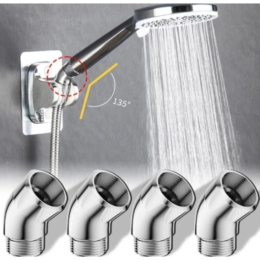 ตัวควบคุมมุมฝักบัว สั่นสะเทือน, ตัวปรับมุมหัวฝักบัวพอร์ตสากล135องศา ส่วนต่อขยายแขนฝักบัวแบบใช้มือถือข้อศอกขนาด1/2 นิ้ว