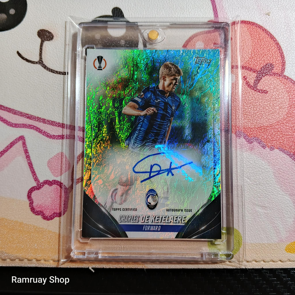 Topps การ์ดนักบอล AUTOGRAPH Atalanta Charles De Ketelaere การ์ดลายเซ็น ของแท้ ส่งไว