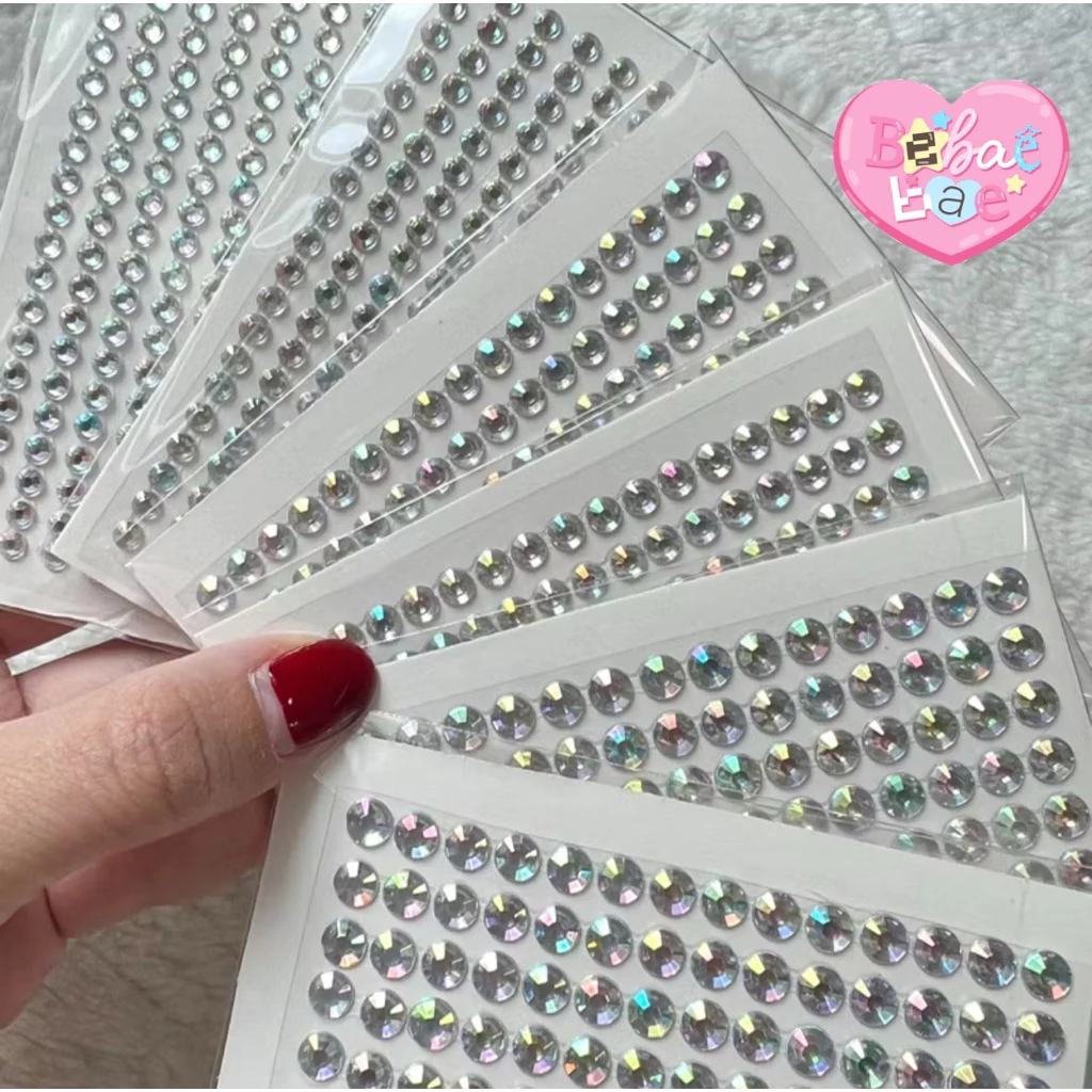 Crystal sticker สติกเกอร์เพชรสีขาวรุ้ง *อ่านรายละเอียดก่อนสั่ง