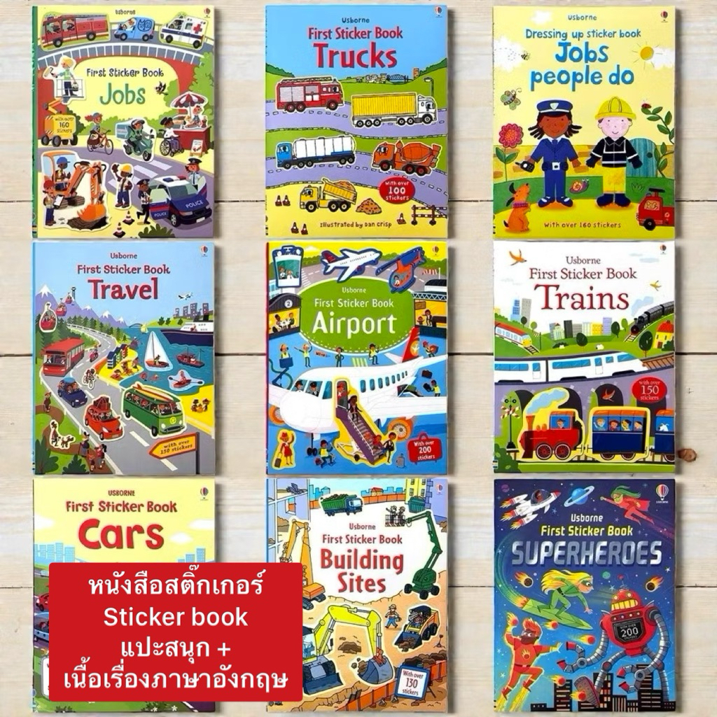Usborne sticker book หนังสือติดสติ๊กเกอร์ หนังสือภาพ สมุดภาพติดสติ๊กเกอร์ นิทานภาษาอังกฤษเสริมความรู้ พัฒนาการ รูปที่ 8