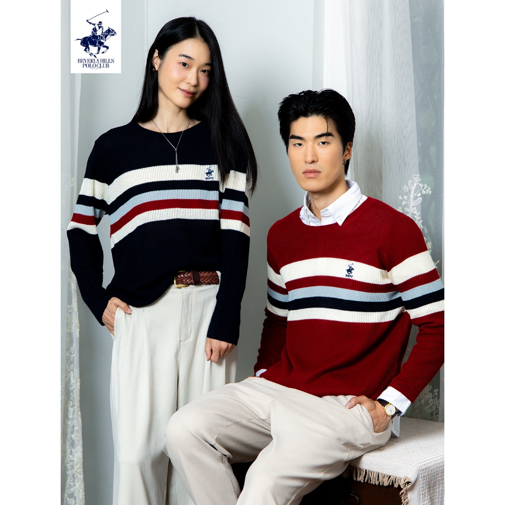 BEVERLY HILLS POLO CLUB Flatknit เสื้อไหมพรม แขนยาว รุ่น LNLF006
