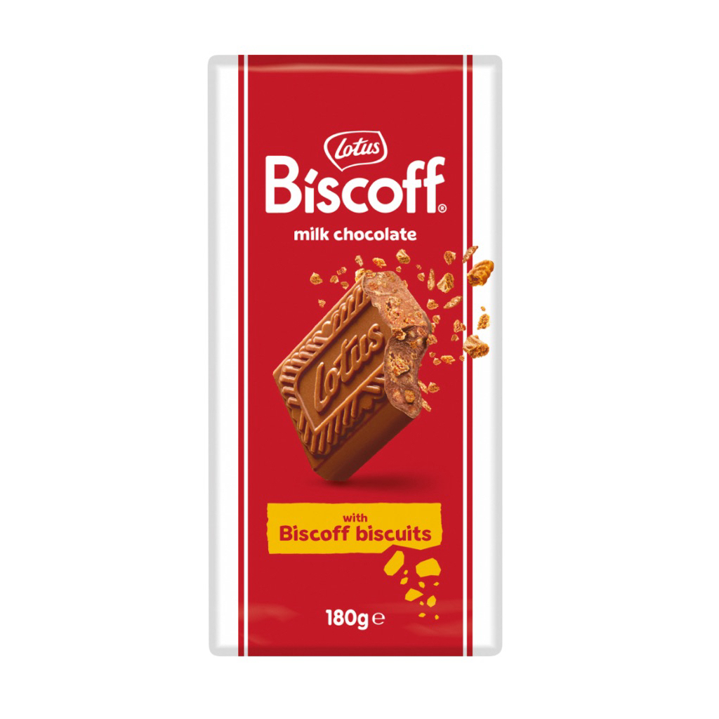 [ส่งด่วนจ้า] Lotus Milk Chocolate with Biscoff Biscuits 180g โลตัสบิสคอฟช็อกโกแลตบาร์