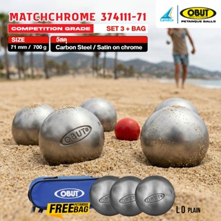 OBUT ลูกเปตอง สำหรับฝึกซ้อมกีฬา Petanque MatchChrome 374111-…