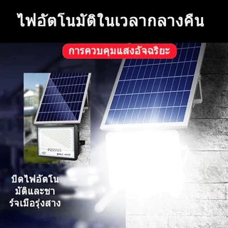 ซื้อ 1 แถม 1 ไฟโซล่าเซลล์ 10000W~25000W Solar Light แสงสีขาว สว่างอัตโนมัติเมื่อฟ้ามืด กันน้ำ LED