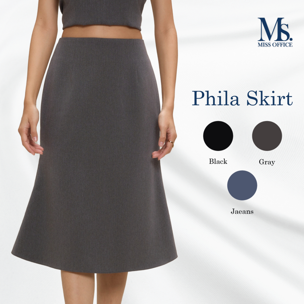 Miss Office กระโปรงทรงปลายบาน (Phila Skirt) (MS-052)