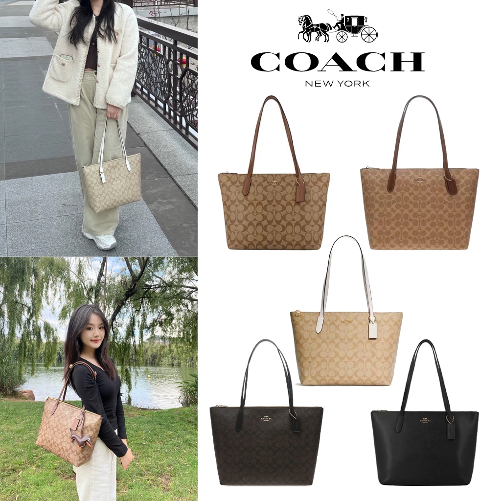 ของแท้ 100% COACH  Zip Top Tote 30 4455-IMDQC/4455-IME74/CBT20-IMXHE/CBT20-IMXAQ/4454-IMBLK
