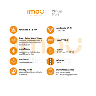 [NEW] IMOU กล้องวงจรปิด ภายใน Wifi รุ่น Ranger 2C Pro มีให้เลือก 3MP-5MP ระบบAIตรวจจับ โทรออก พูดคุยโต้ตอบ ประกัน 2ปี