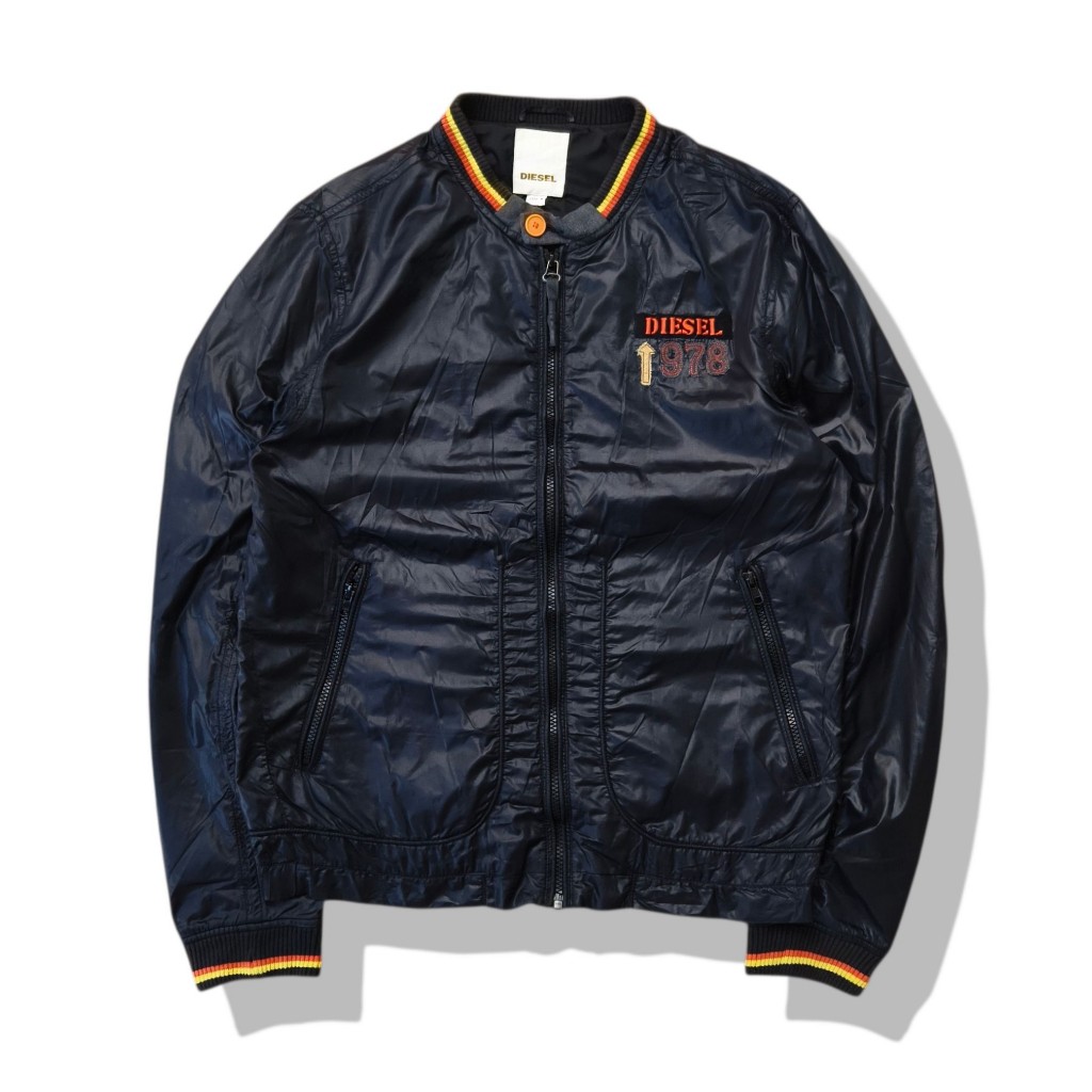 Diesel 1978 Glossy Windbreaker Zipper Jacket รอบอก 44”