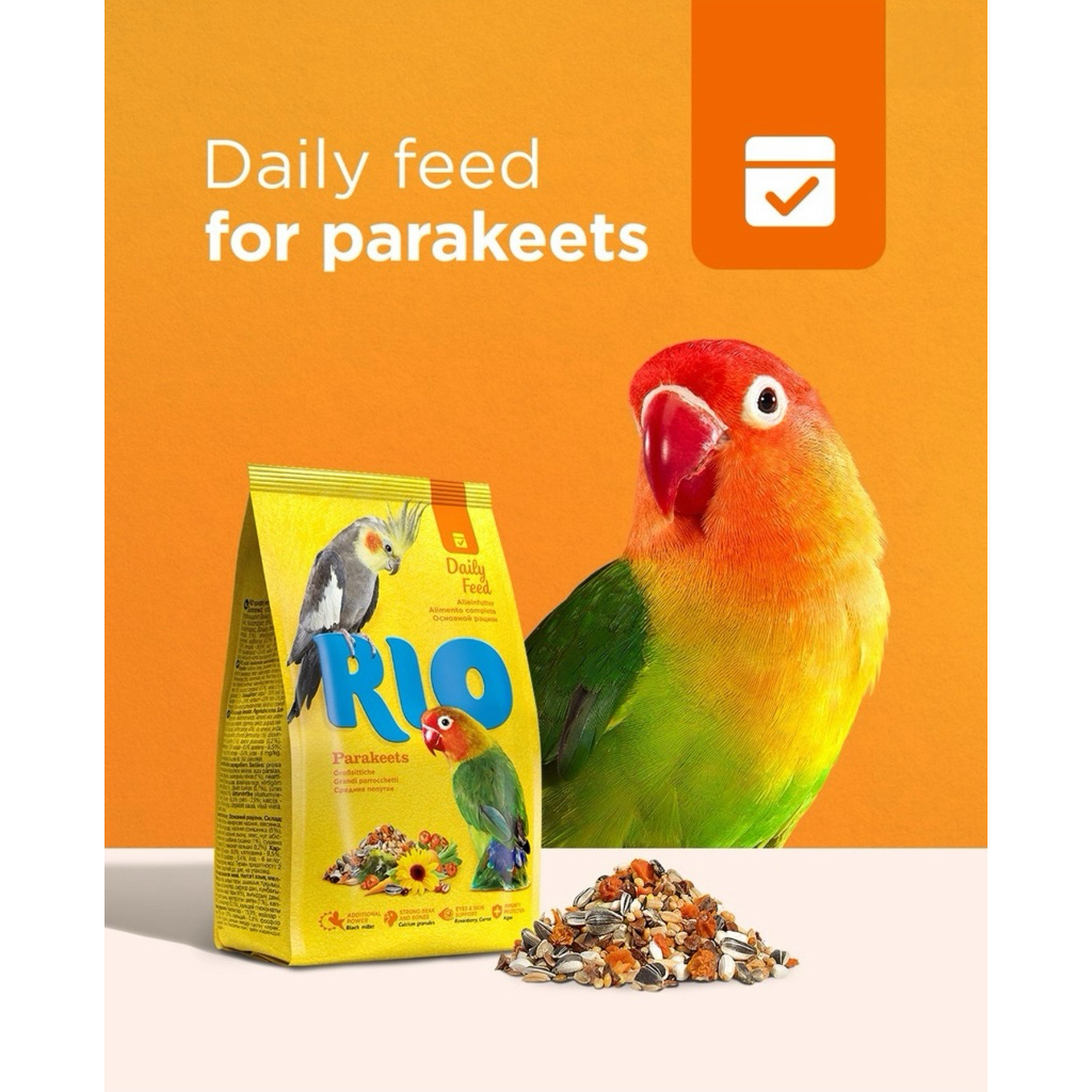 RIO Parakeet ธัญพืชรวมสำหรับนกพาราคีท