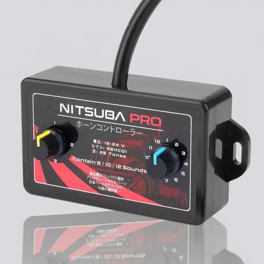 สวิตช์แตร ตัวควบคุมแตรไฟฟ้า แตร3ช่า ตั้งค่าเสียงได้12-25 แบบ 12V/24V สำหรับรถบรรทุก