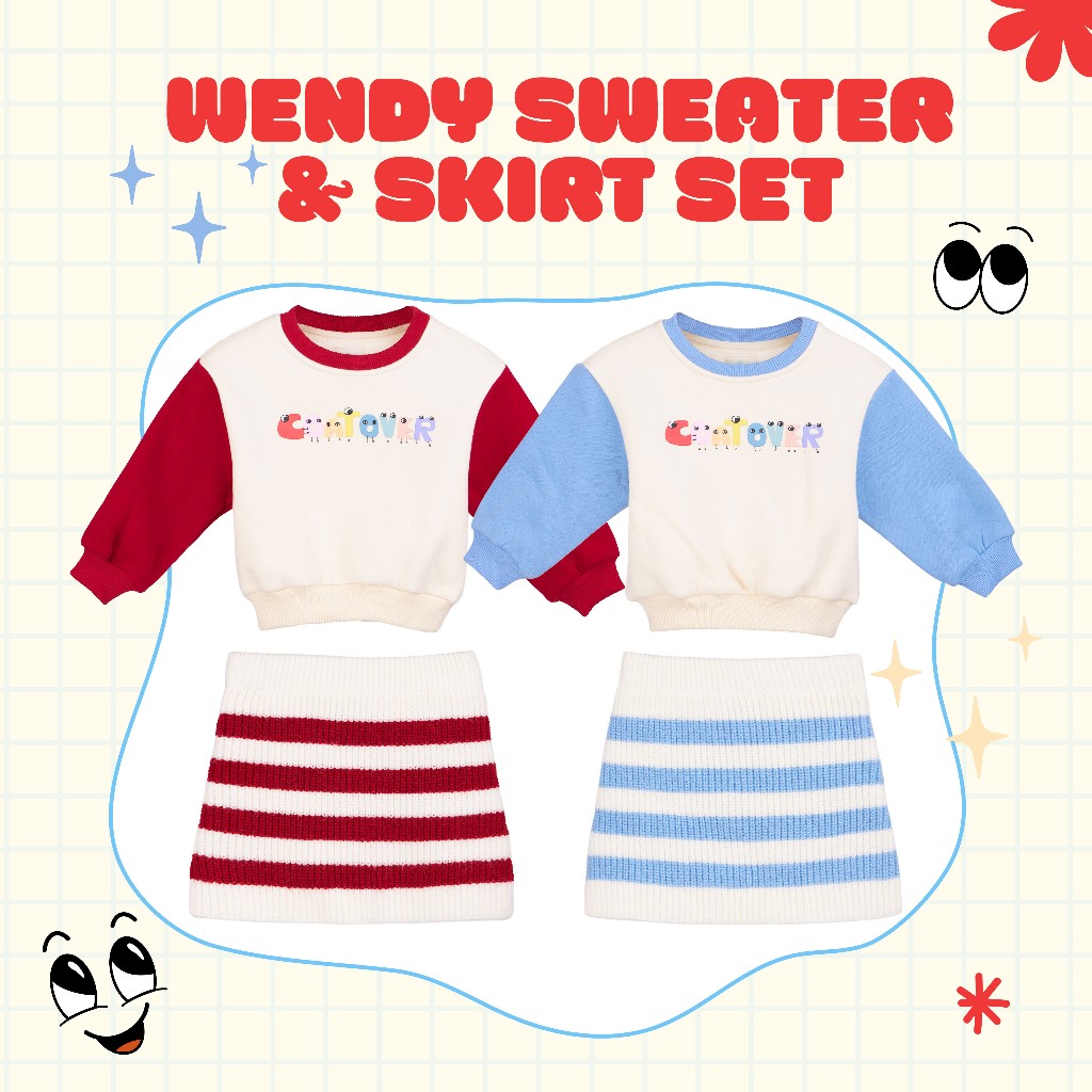 COK0041 Wendy Sweater & Skirt Set