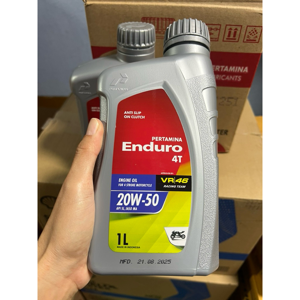 น้ำมันเครื่อง Pertamina Enduro 4T 20w-50 JASO MA ขนาด 1 ลิตร