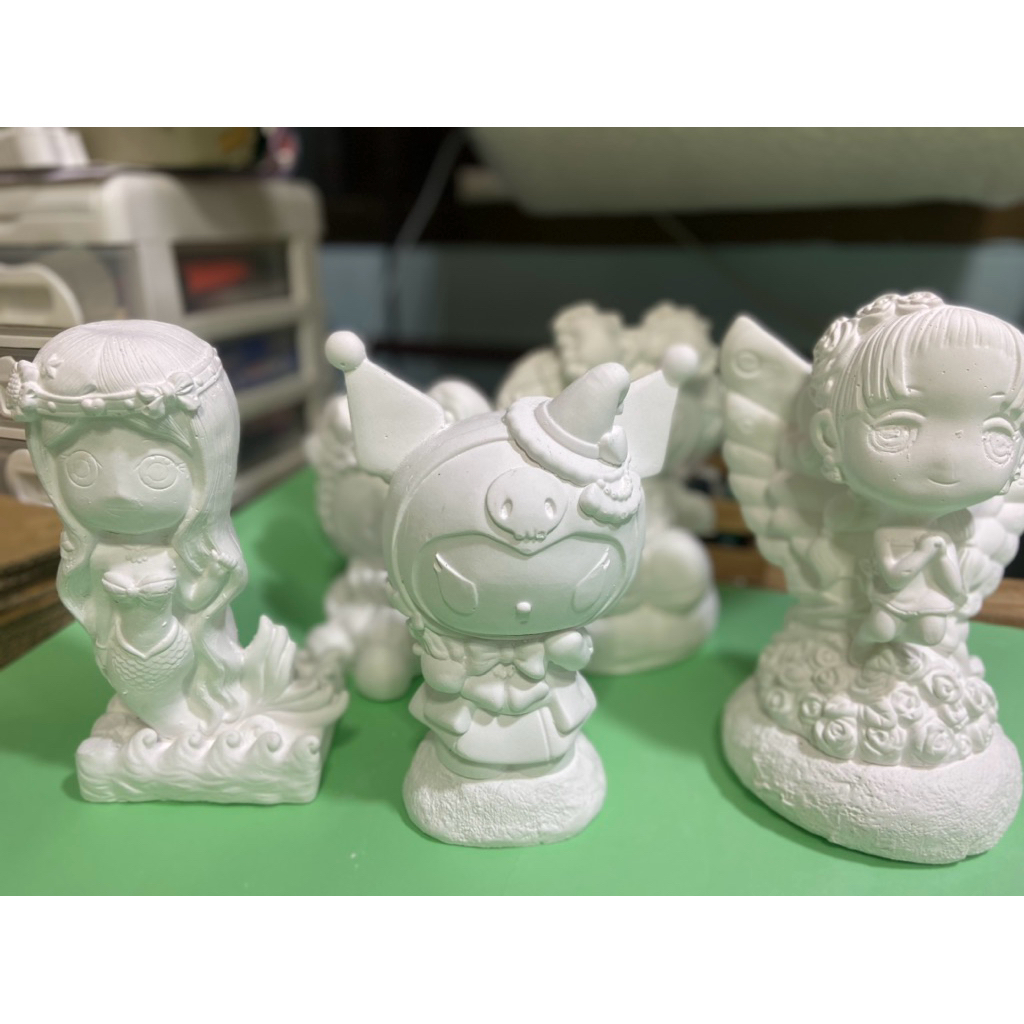 ตุ๊กตาปูนปลาสเตอร์นะบายสีตัวตันใหญ่ฟรีชุดระบายสี1ชุด