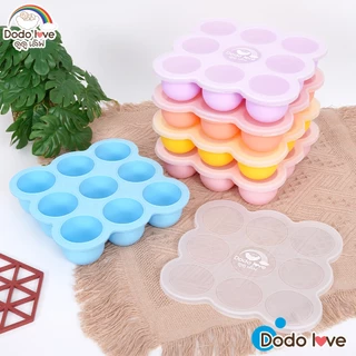 DODOLOVE ส่งด่วน บล็อคซิลิโคนแช่แข็งอาหารเด็ก (แบบกลม) ถาดซิลิโคนเก็บอาหาร Food Grade บล็อคเก็บฟรีซ แกะง่าย