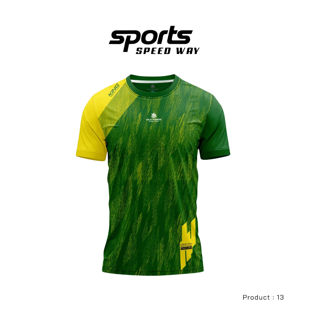 KING OF SPORTSWEAR เสื้อกีฬา พิมพ์ลายหน้าเดียว คอกลม เสื้อวิ่ง เสื้อออกกำลังกาย ชุดออกกำลังกาย  รุ่น //13