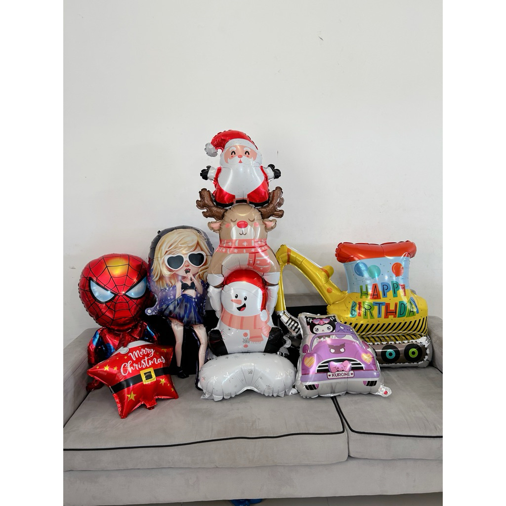 ลูกโป่งซุปเปอร์ฮีโร่ กัปตันอเมริกา สไปเดอร์ แมนแบทแมน ลูกโป่งอวกาศ ลูกโป่งเจ้าหญิง  5ชิ้น/ชุด - รูปที่ 4