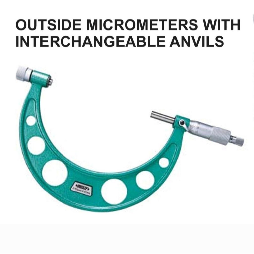 ไมโครมิเตอร์วัดนอก 150-300, 200-300, 300-400 mm Outside Micrometer with Interchangeable Anvils INSIZE 3206