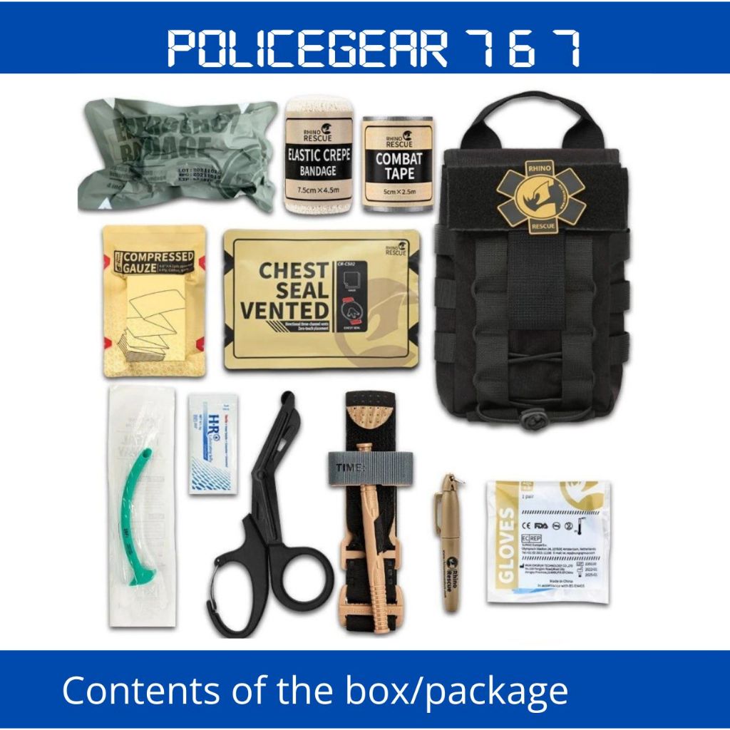 อุปกรณ์ช่วยฝึกชุดพยาบาลภาคสนาม RHINO RESCUE IFAK QF001M (12ชิ้น)