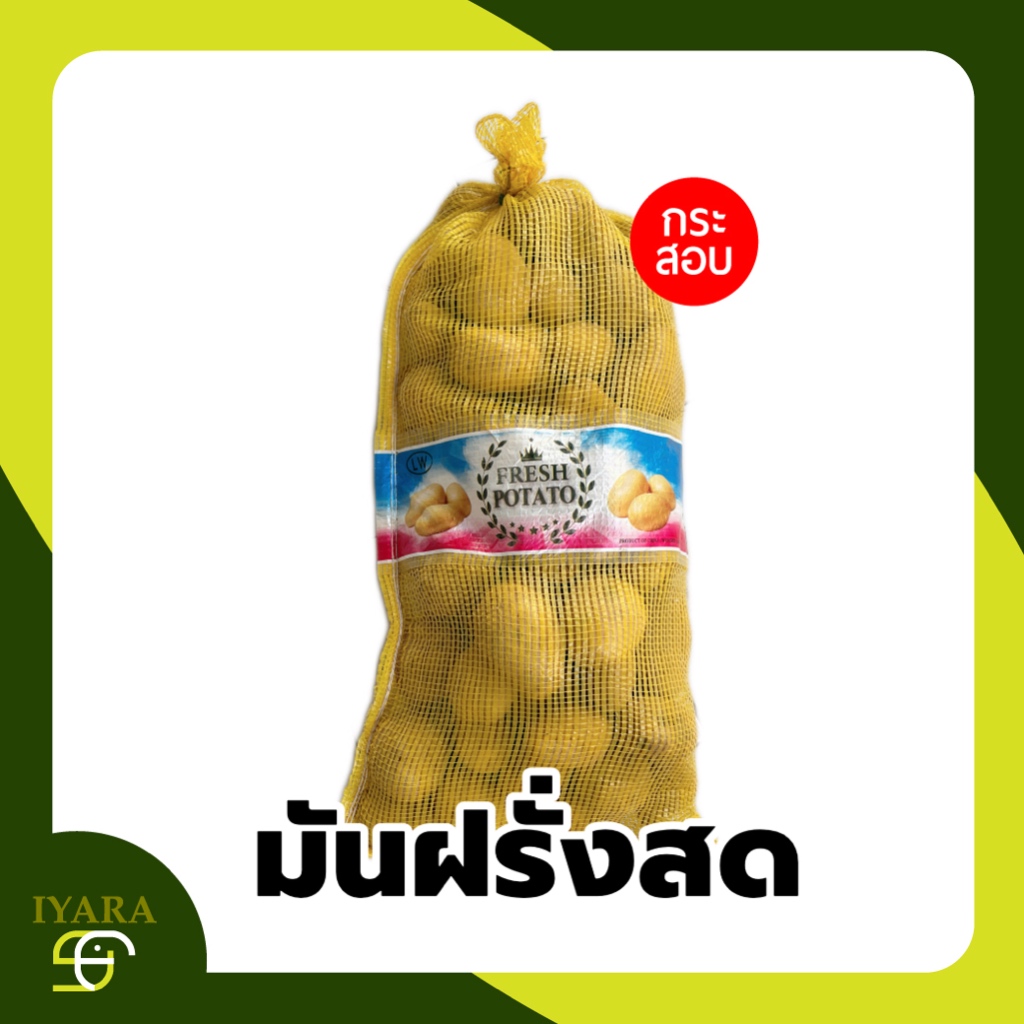 มันฝรั่งสด มันฝรั่งนอก ไซส์B ขนาดกำลังพอดี กระสอบ9-10KG