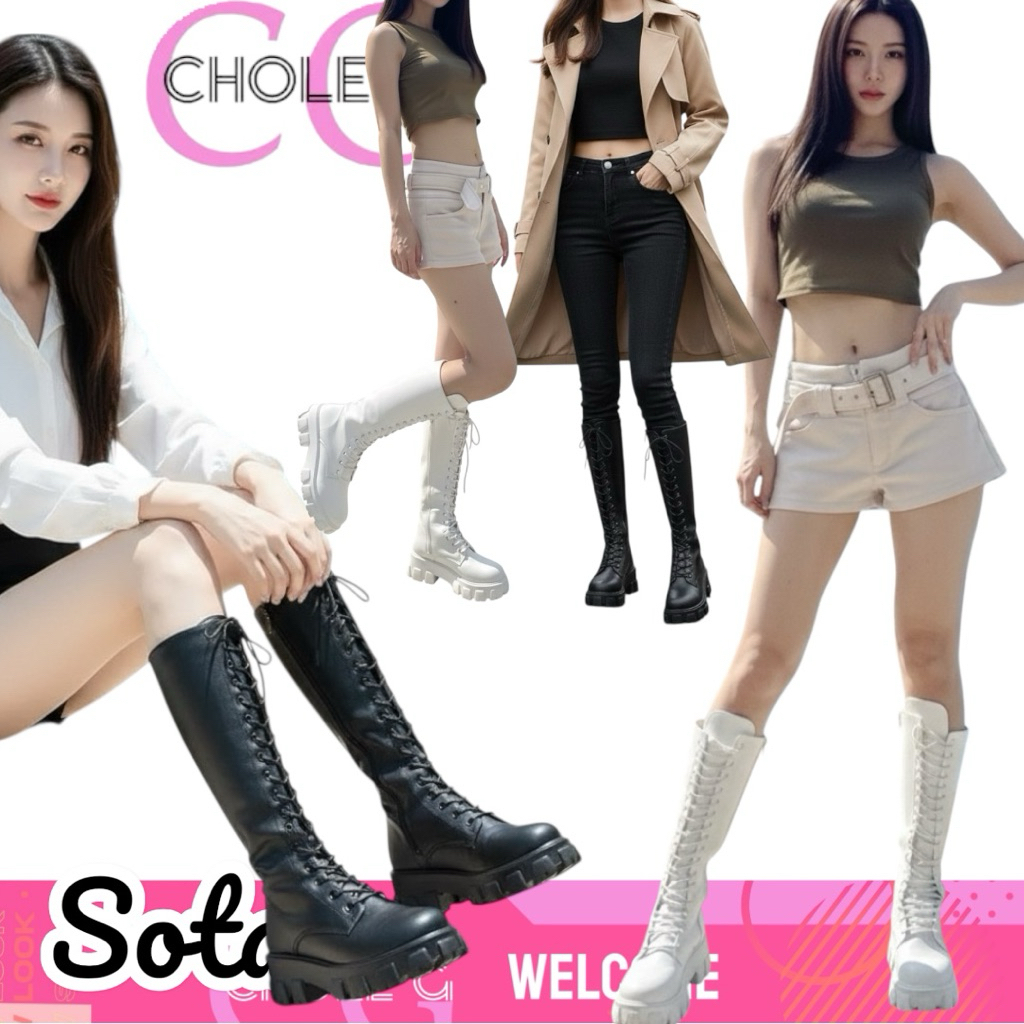 [ส่งไรเดอร์ได้ ] Chole G: Sota 17 Long Boots Size 36-43(SH0038)