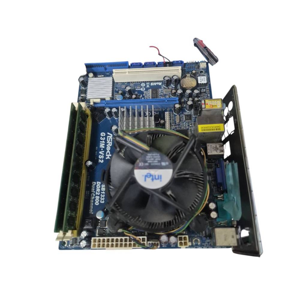 SET CPU Pentium 560/2.4 GH M/B Asrock G31M-L58 Ram DDR2/800 2GB มือสอง