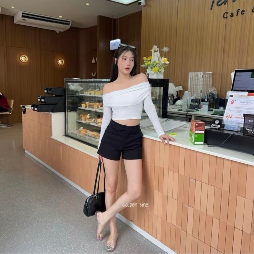 Acasey กางเกงยีนส์ผู้หญิง ขาสั้น ผ้ายืด Rebel Short แต่งเข็มขัด ผ้านิ่มไม่แข็ง ไซส์ S – XL ราคา ถูกที่สุด ดีลบีเคเค แกลเลอรีภาพที่ 4