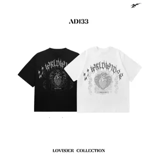 (🔥จัดส่งด่วน 1-3 วัน!) 22wrldwidee รวมเสื้อยืดครอปทรง Boxy LOV(S)ER ลายสกรีนแน่นๆ (AD133-AD139)