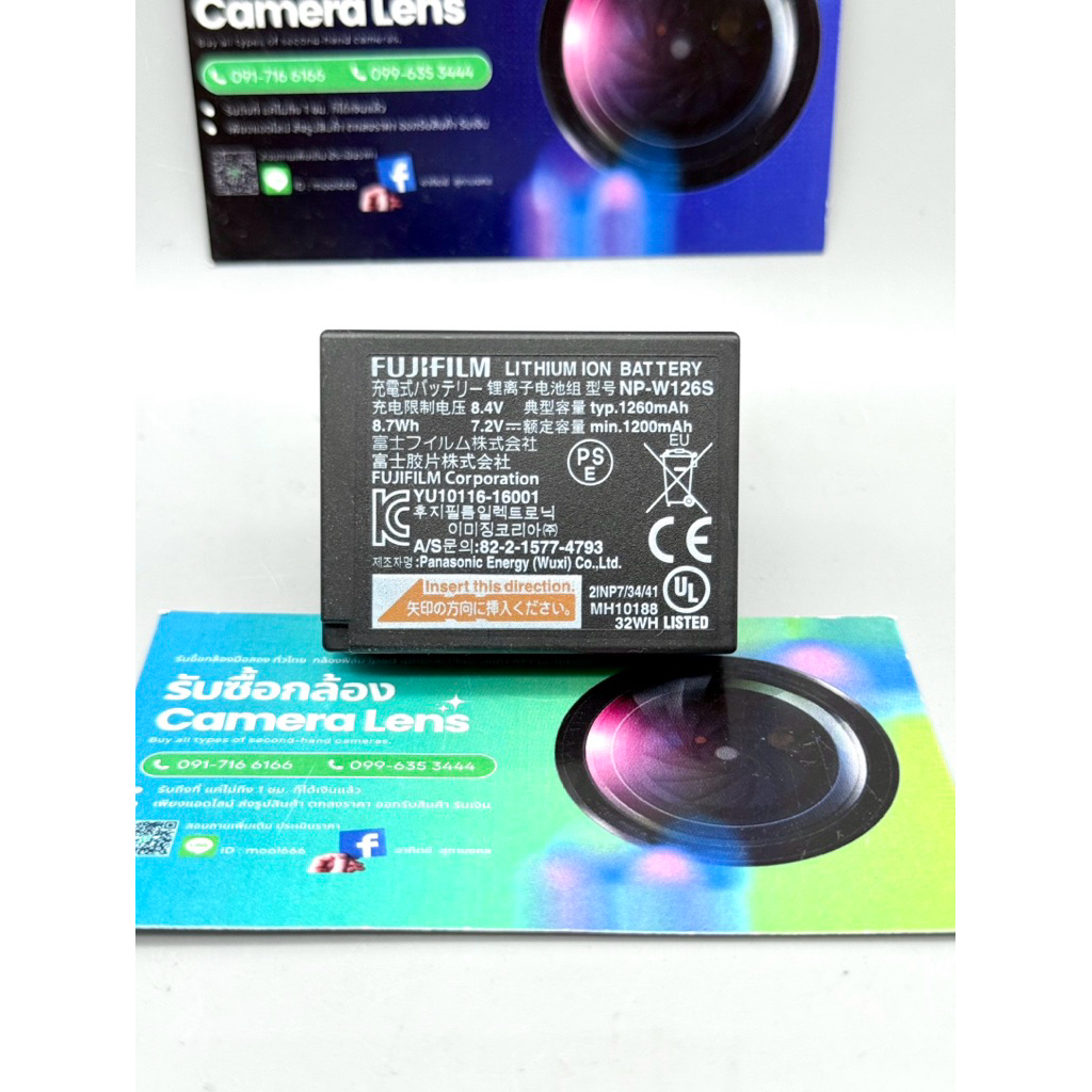 Battery Fujifilm W126S / W126s Li-Ion battery Pack 8.4V 1260mAh. แบตเตอรี่แท้Fuji