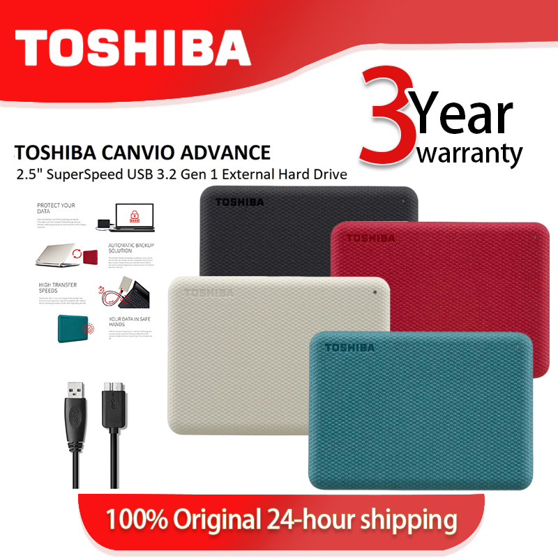 [Free gift] Toshiba Canvio Advance HDD 2.5'' Portable hard drives 1TB/2TB/4TB External Hard Disk USB