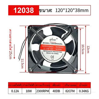 coralcoveshop พัดลมระบายความร้อน RACK FAN Cooling Fan DC 12V/24V AC 220V พัดลมตู้ฟักไข่ พร้อมส่ง