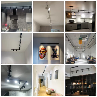 LED Track Light 3 สี รางไฟ หลอดไฟแทรคไลท์ ไฟแทรคไลท์ 12W/20W/40W COB ไฟราง สปอตไลท์ ห้องนั่งเล่น ไฟราว ซูเปอร์มาร์เก็